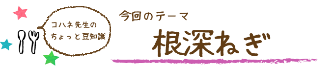 コハネ先生のちょこっと豆知識