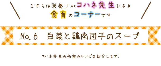 白菜と鶏肉団子のスープ