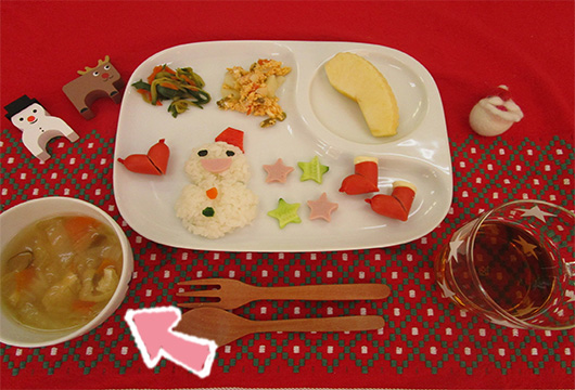 白菜としらたきと油揚げの味噌汁のメニュー