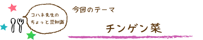コハネ先生のちょこっと豆知識