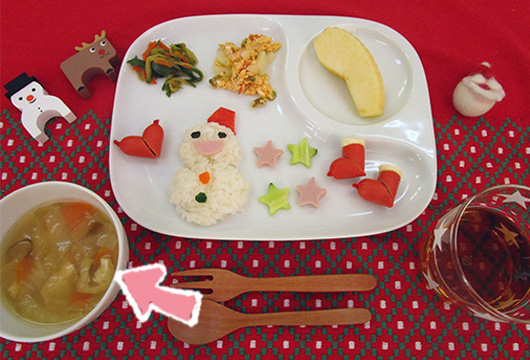 白菜としらたきと油揚げの味噌汁