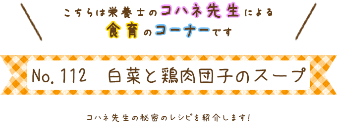 白菜と鶏肉団子のスープ